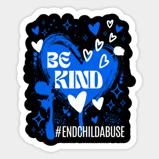 Be Kind End Child Abuse Awareness Sticker